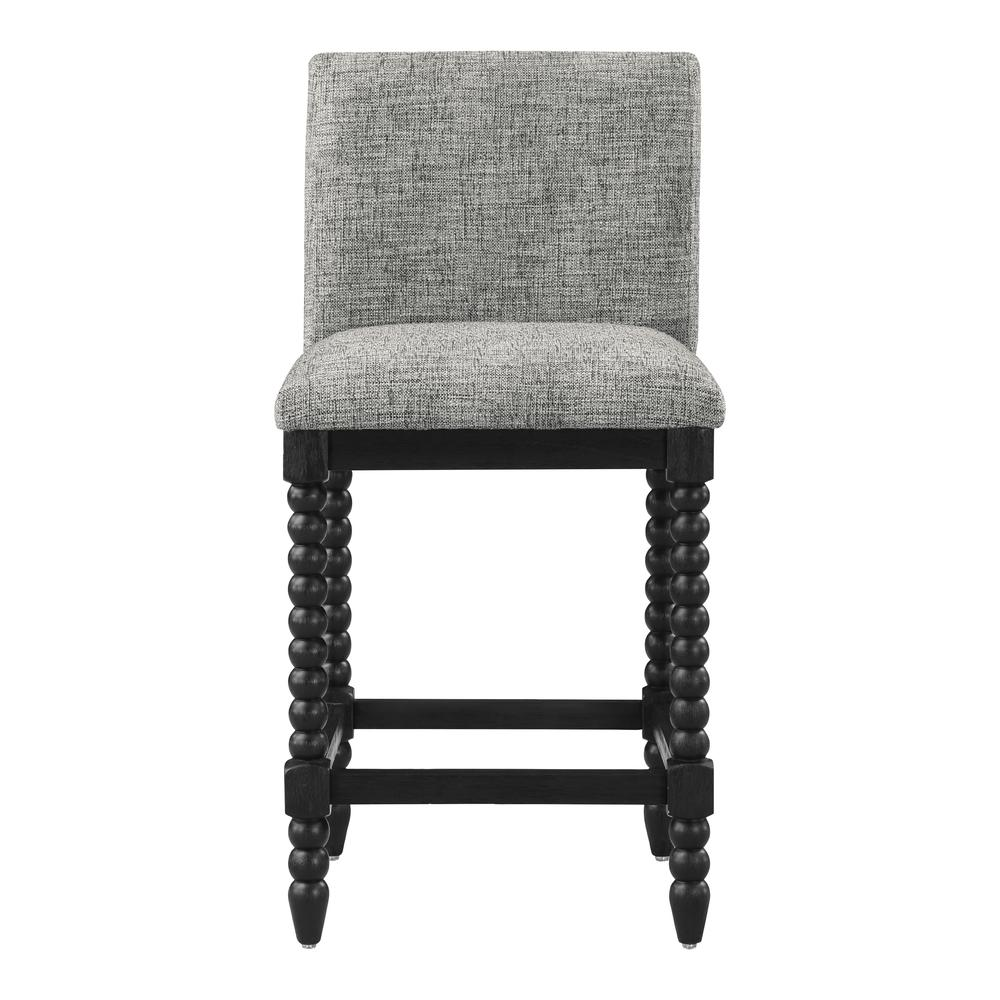 Start2Finish ELIZA 26-inch spindle counter stool with wooden legs and cushioned seat, ideal for kitchen or bar area seating.