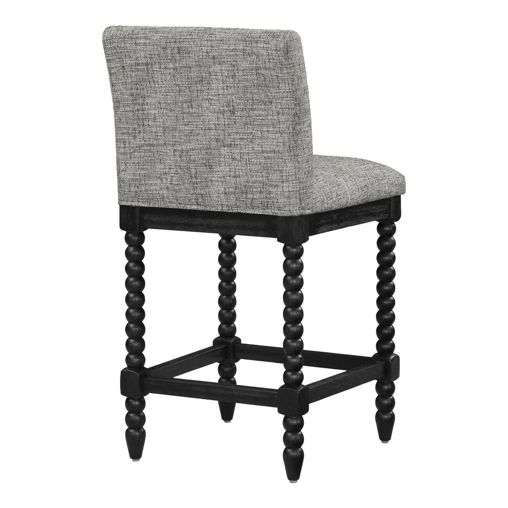 Start2Finish ELIZA 26-inch spindle counter stool with wooden seat and spindle backrest, ideal for kitchen or bar area.