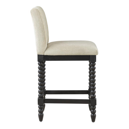 Start2Finish Eliza 26-inch spindle counter stool with wooden seat and spindle back design, ideal for kitchen or bar areas.