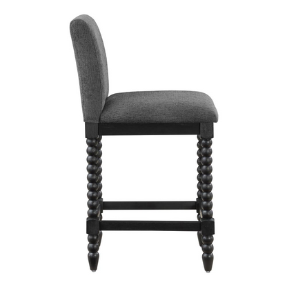 ELIZA 26-inch spindle counter stool by Start2Finish showing a wooden seat with spindle back and sturdy legs.