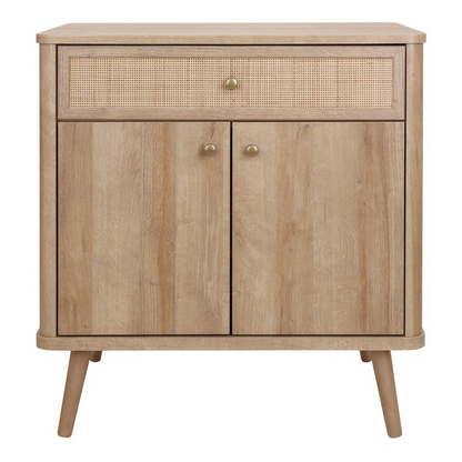 Start2Finish Thelma KD Rattan small cabinet with one drawer and two doors, showcasing stylish furniture design.