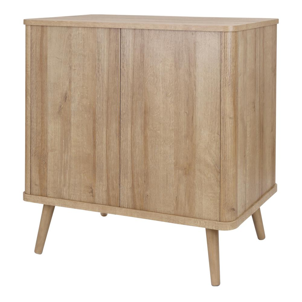 Start2Finish Thelma KD Rattan small cabinet with 1 drawer and 2 doors, featuring a stylish rattan finish and compact storage design.