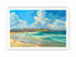 Start2Finish Bondi Beach art print for home decor, featuring vibrant coastal scene with sandy beach and blue ocean.