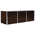 Raised bed planter in brown galvanized steel, measuring 94.5 x 31.5 x 30.3 inches, by Start2Finish.