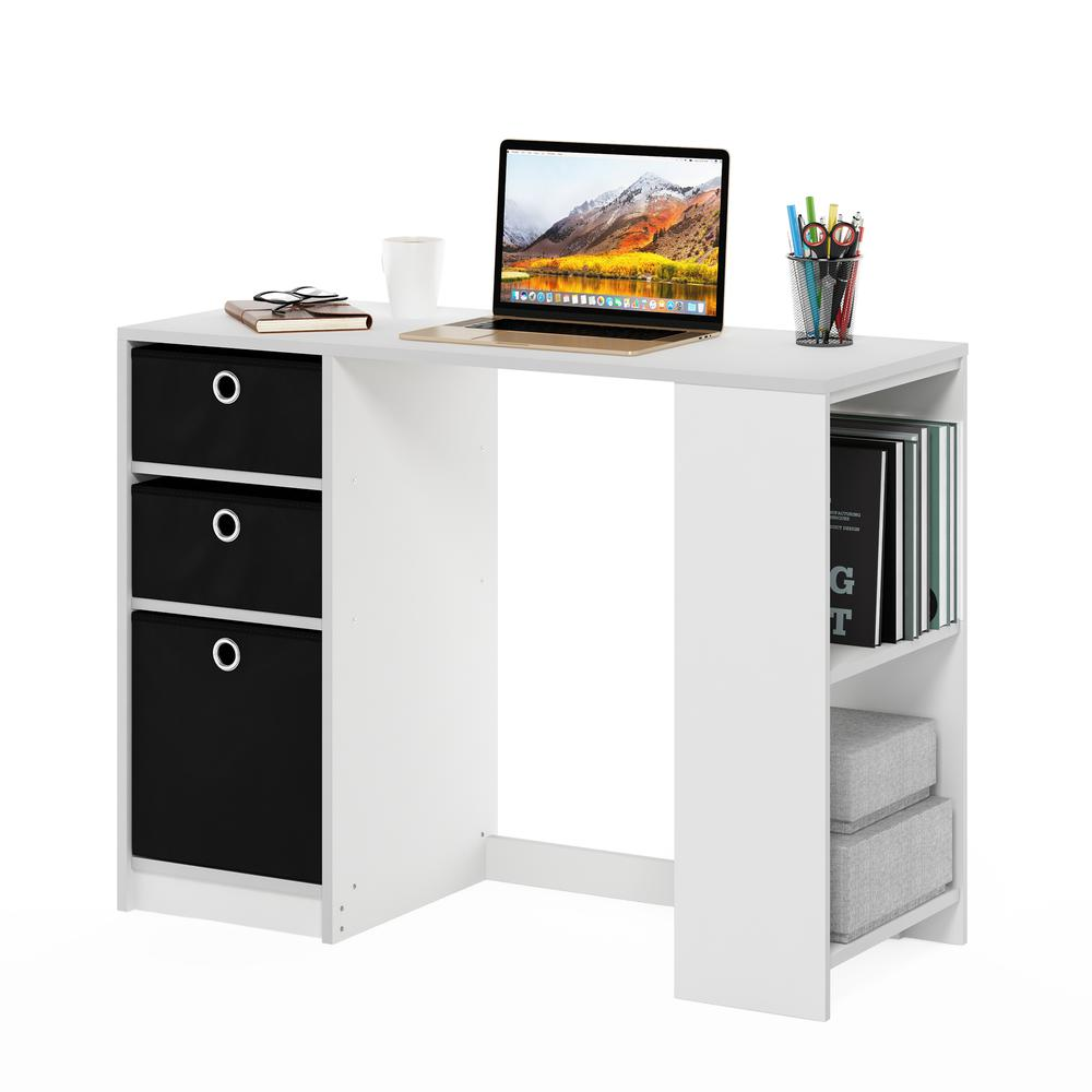 Modern JAYA computer study desk by Start2Finish in white and black, featuring a sleek design ideal for home or office workspace.