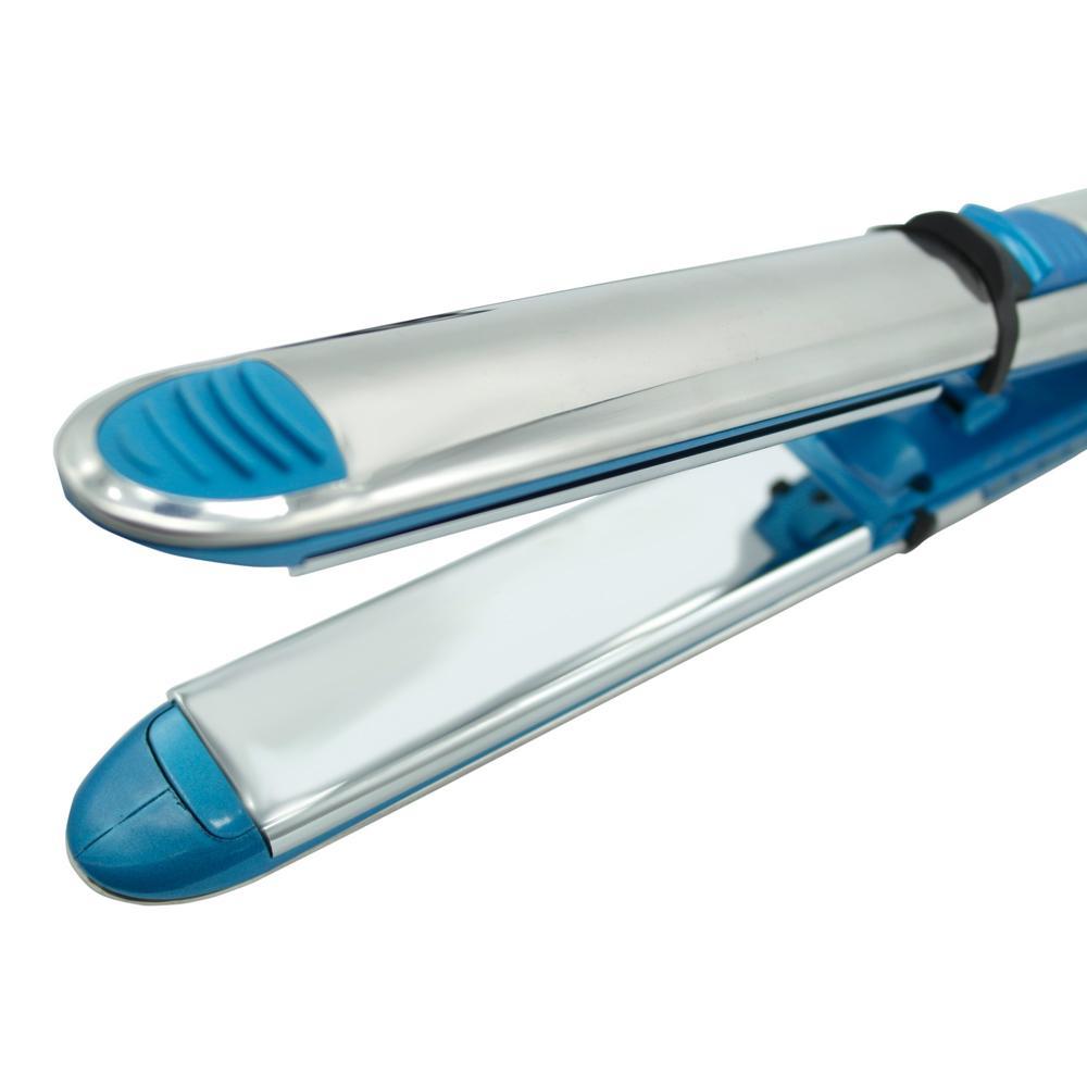Maroon Asteria mini hair straightener for women, compact haircare tool with ceramic plates for smooth styling.