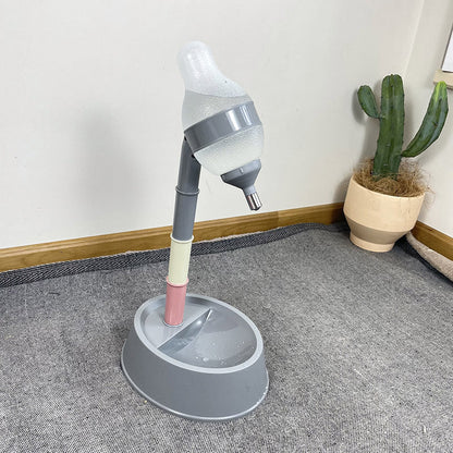 Maroon Asteria automatic pet water dispenser stand with adjustable height and feeding bowl for convenient pet hydration.