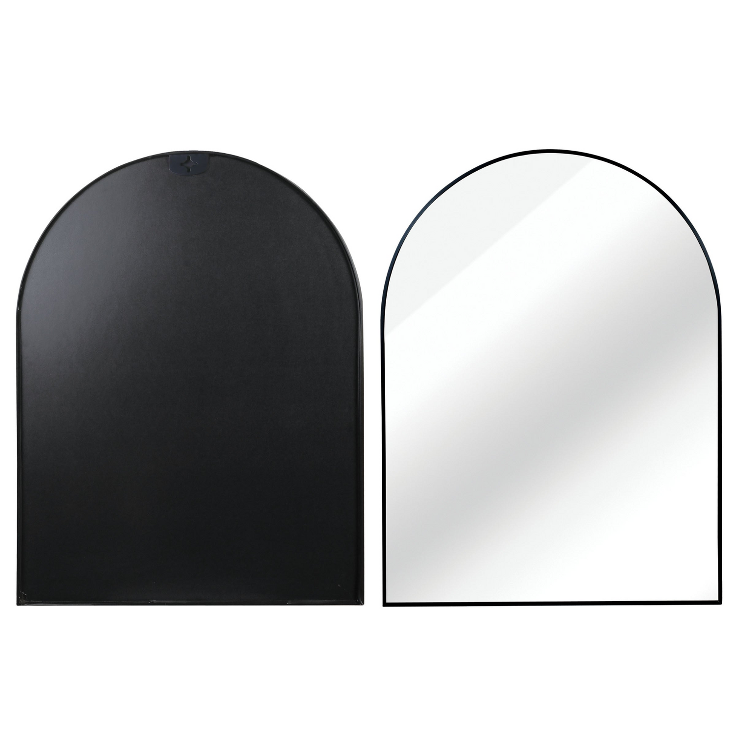 Large arched metal frame wall mirror by Start2Finish, ideal for bathroom vanity, bedroom, or entryway decor.