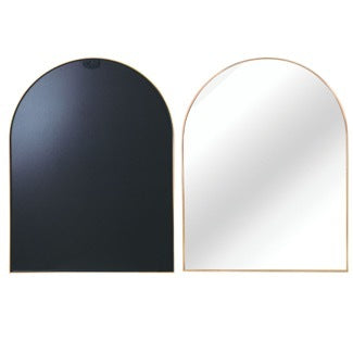 Large arched metal frame wall mirror by Start2Finish, suitable for bathroom vanity, bedroom, or entryway decor.