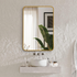 Start2Finish rectangular metal frame wall mirror with reflective glass, suitable for bathroom, bedroom, or entryway decor.