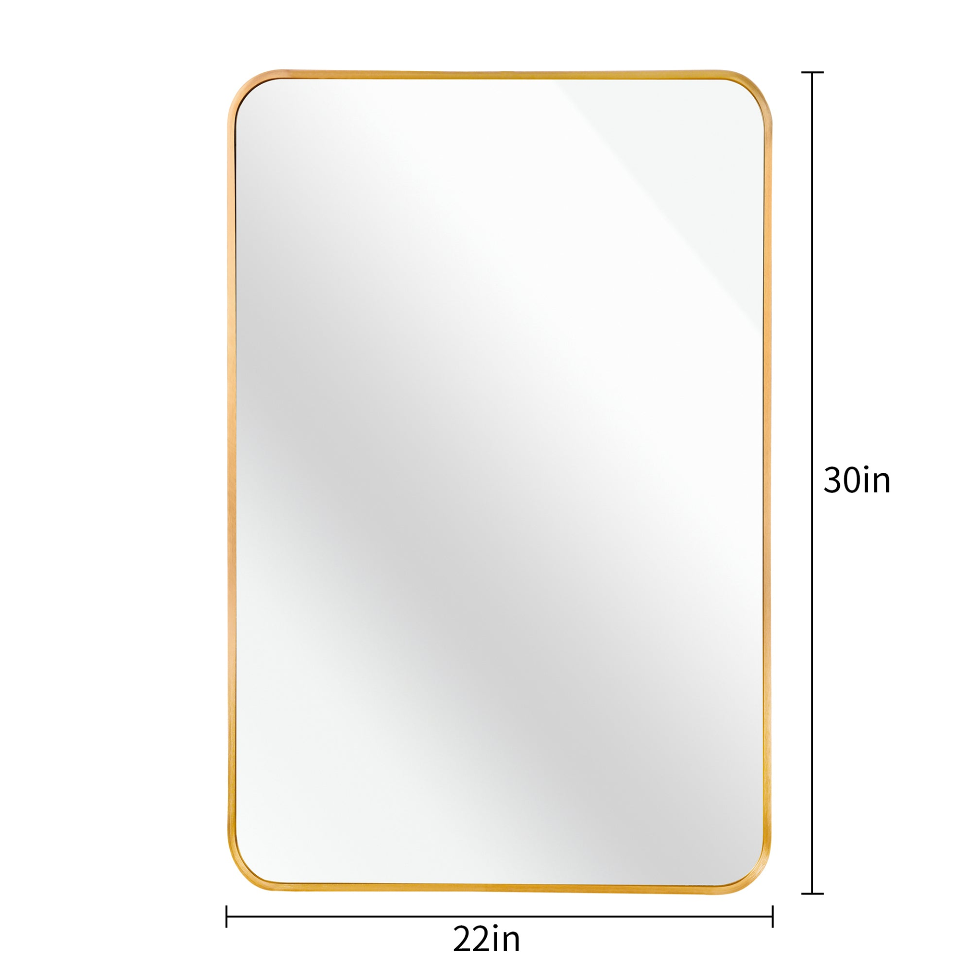 Rectangular metal frame wall mirror for bathroom, bedroom, or entryway decor, featuring a sleek design by Start2Finish.