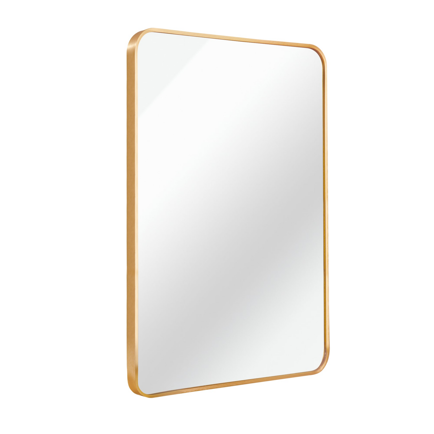 Rectangular metal frame wall mirror for bathroom, bedroom, or entryway decor, by Start2Finish, with sleek modern design.