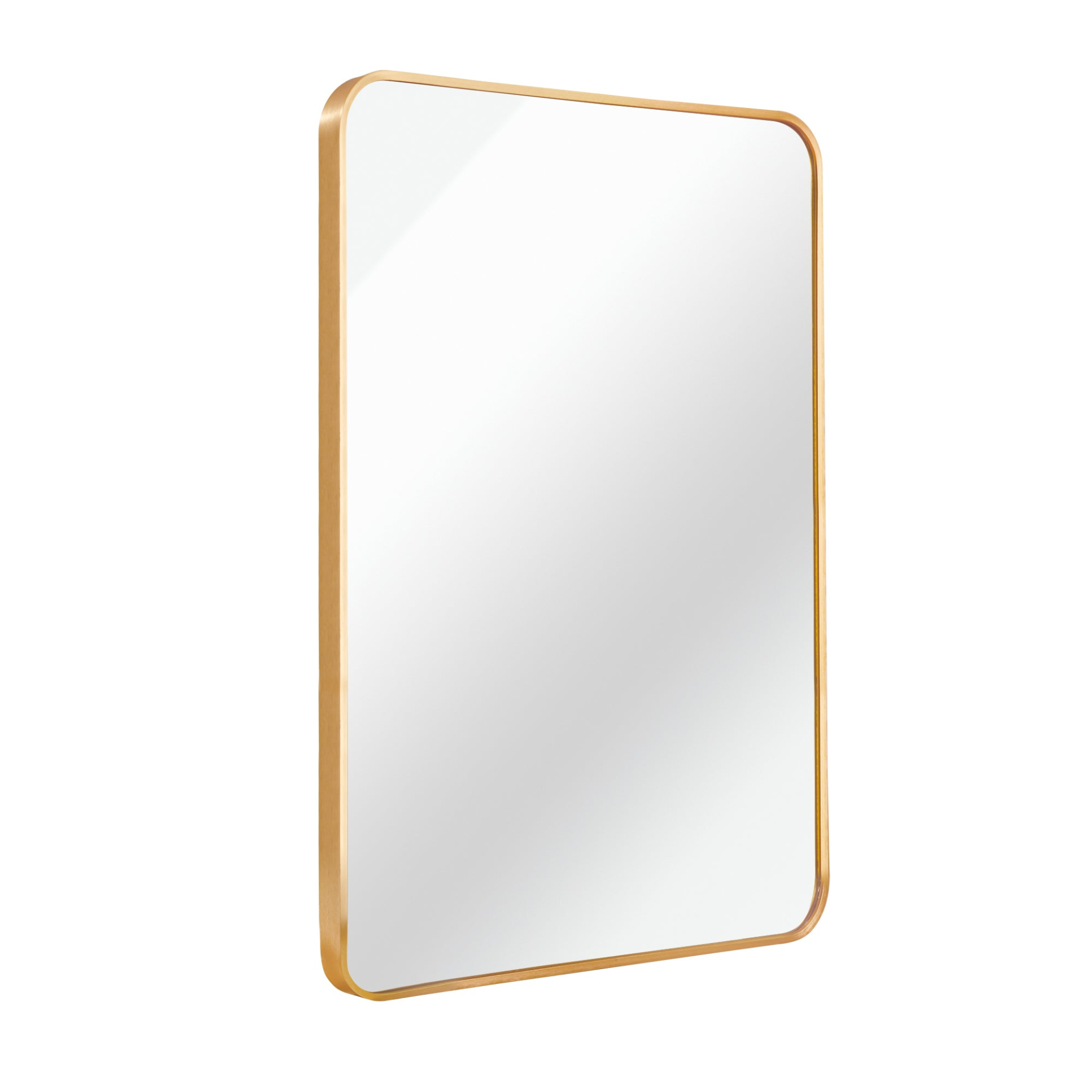 Rectangular metal frame wall mirror for bathroom, bedroom, or entryway decor, by Start2Finish, with sleek modern design.