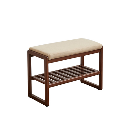 Start2Finish shoe storage bench with cushioned top and solid wood construction, ideal for entryway shoe organization.