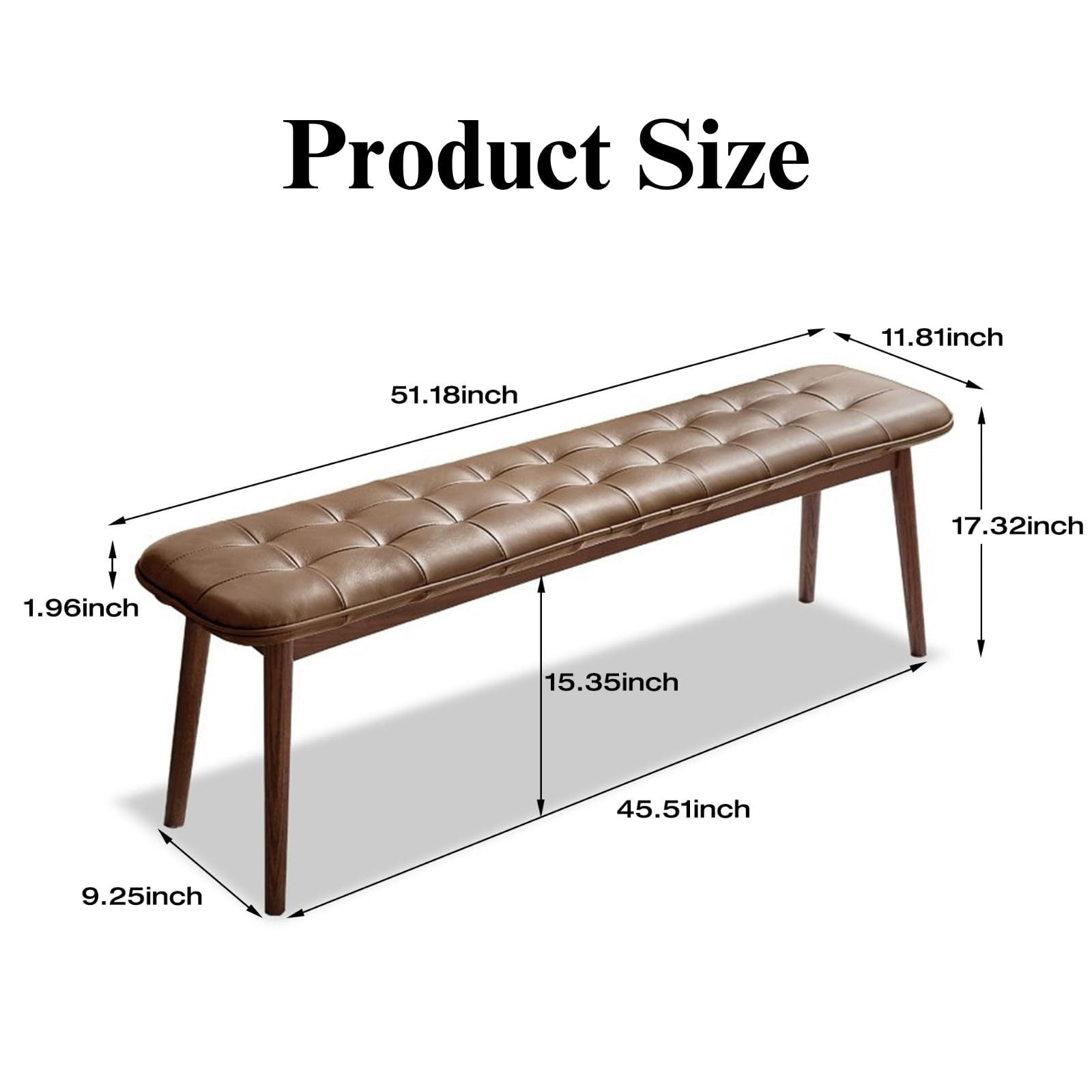 Solid wood dining bench with khaki cushioned seat, ideal for dining room or entryway seating by Start2Finish