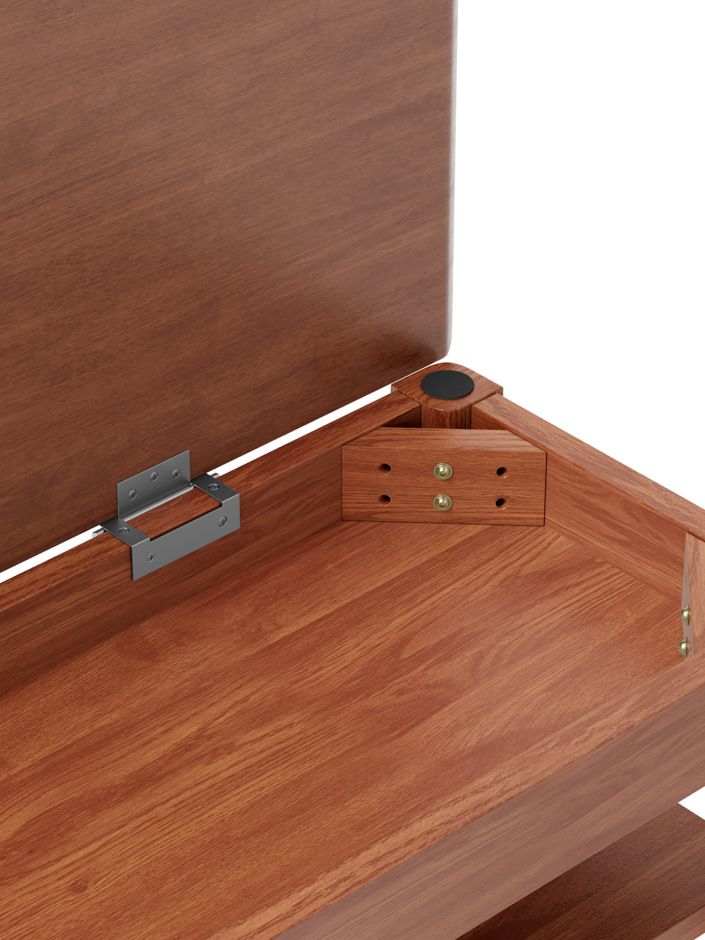 Start2Finish full-length wooden mirror with coat rack and storage, available in walnut finish, ideal for bedrooms and entryways.