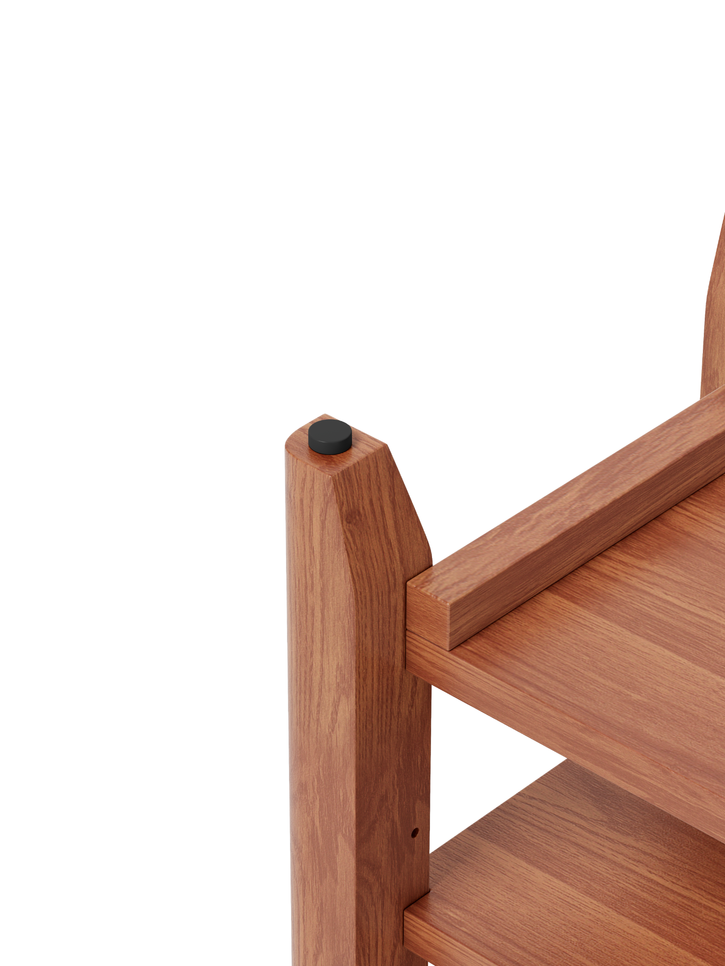 Full-length wooden walnut mirror with coat rack and storage, adjustable size for bedroom, entryway, or dressing area.