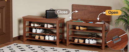 Rotating full-length walnut wood mirror with coat rack and storage, adjustable sizes for bedroom, entryway, and dressing areas.
