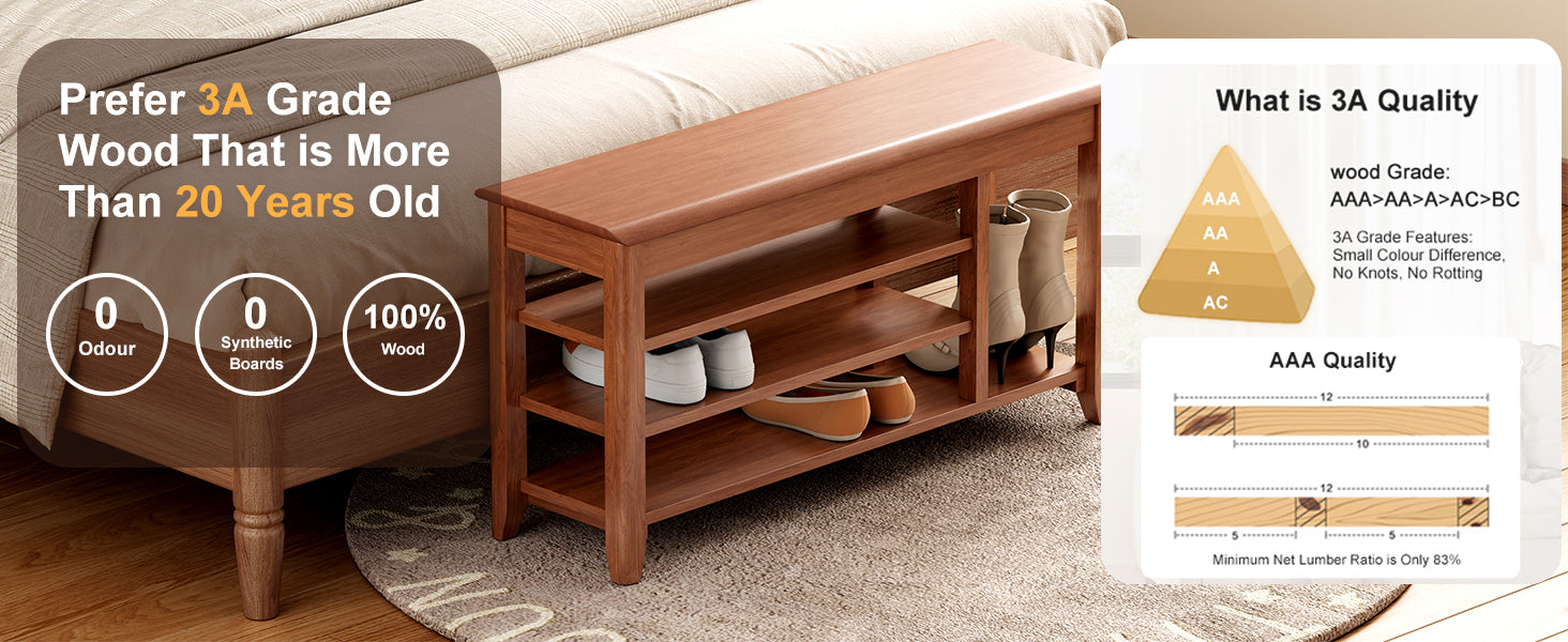 Solid wood walnut rotating full-length mirror with coat rack and storage, available in 31.5 and 39.37 inches for bedroom or entryway.