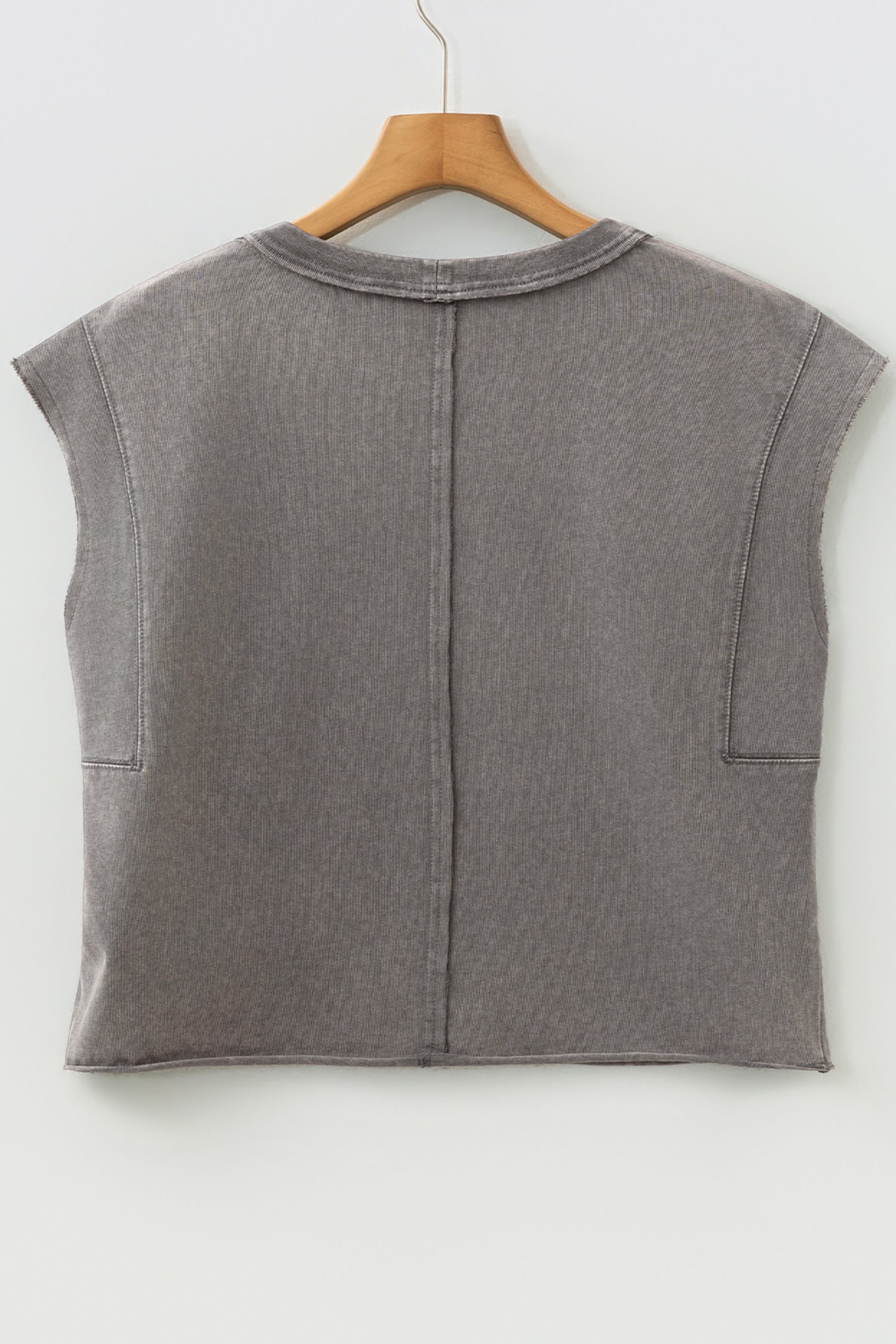 Byzantium Bay solid mineral wash boxy tank top, casual sleeveless shirt with a relaxed fit and textured fabric.