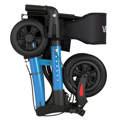 Start2Finish VEVOR Rollator Walker with seat, lightweight aluminum frame, adjustable handles, PU wheels, cup and cane holder.