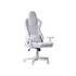 White velvet gaming chair by Start2Finish with ergonomic design and plush cushioning, perfect for a comfortable gaming setup.