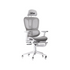 Start2Finish AIRFLEX2.0 white mesh gaming chair with ergonomic design and adjustable armrests, seen from side angle.