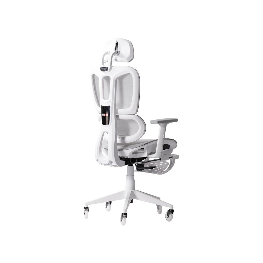 Start2Finish AIRFLEX2.0 white mesh gaming chair with ergonomic design and adjustable armrests, featuring breathable mesh upholstery.