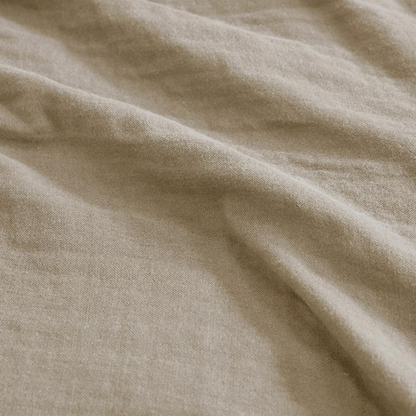 Lightweight tan cotton gauze blanket by Start2Finish, soft and breathable 100% cotton fabric perfect for cozy comfort.