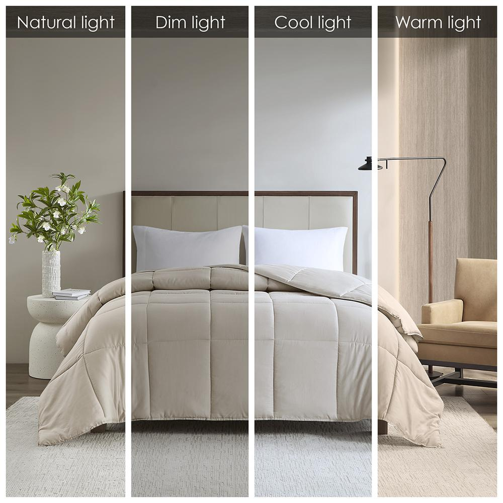 Start2Finish 300 thread count cotton shell luxury down alternative comforter shown with plush filling and smooth fabric surface.