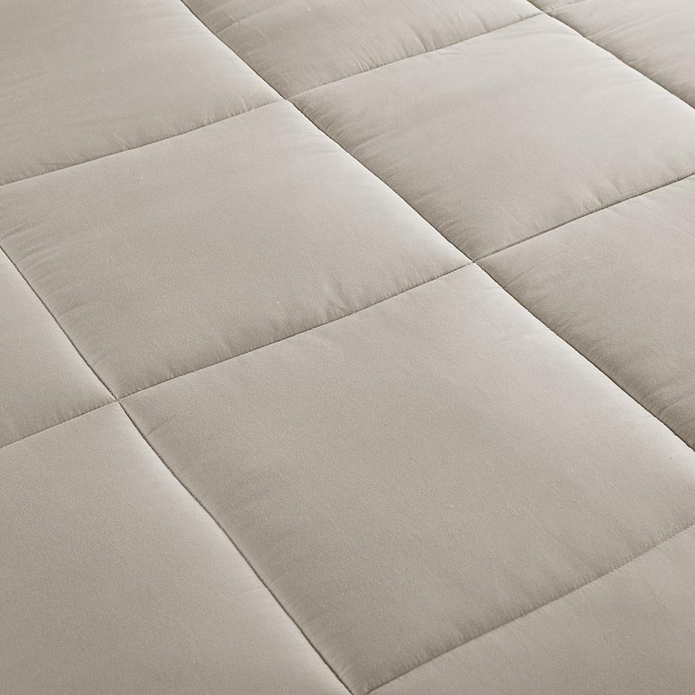Luxury down alternative comforter with 300 thread count cotton shell by Start2Finish, showing plush, quilted design and soft fabric.