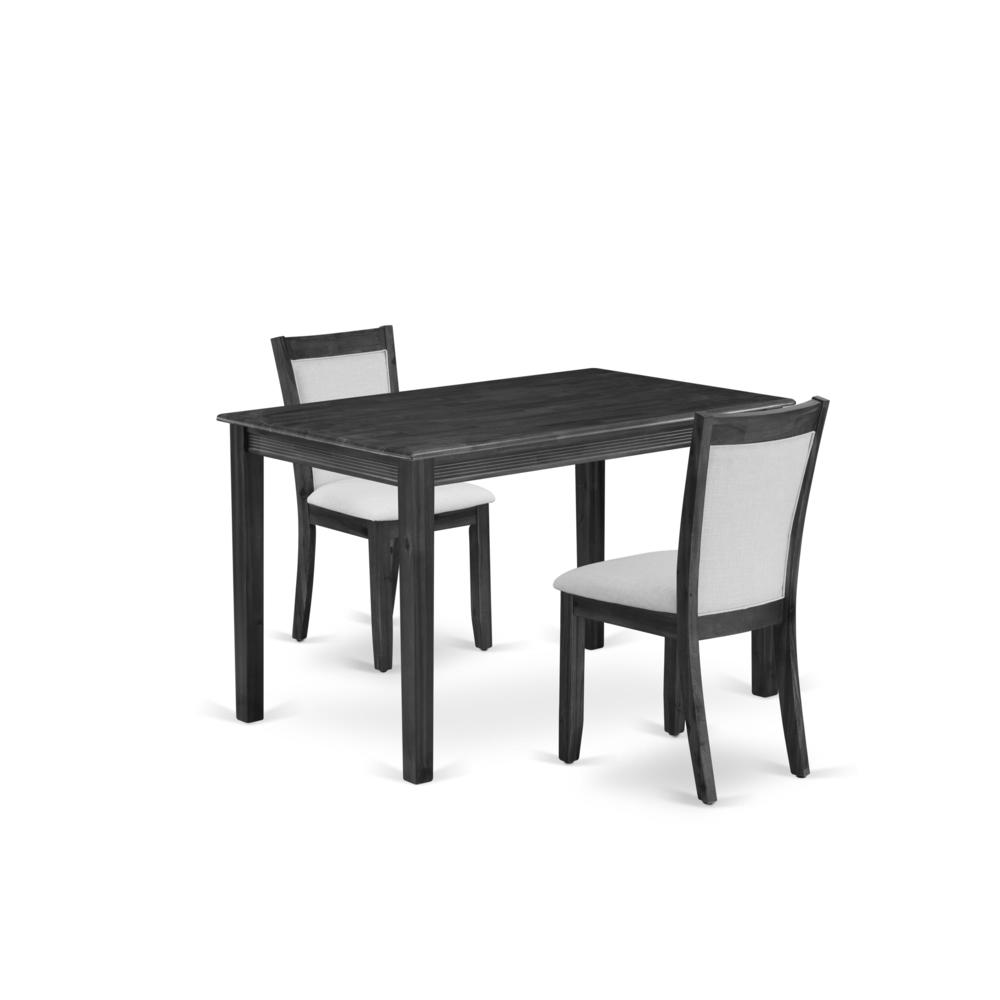 Start2Finish 3-piece dining room furniture set with a rectangular dinette table and matching chairs in a modern design.