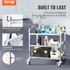 Start2Finish stainless steel lab utility cart with three shelves, lockable wheels, and 400 lbs capacity for medical, lab, or kitchen use.