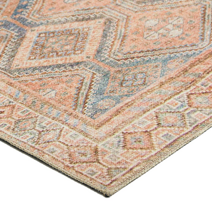 Start2Finish Kars KA2 Clay 8x10 rug with earthy tones and intricate patterns, perfect for living rooms and bedrooms.