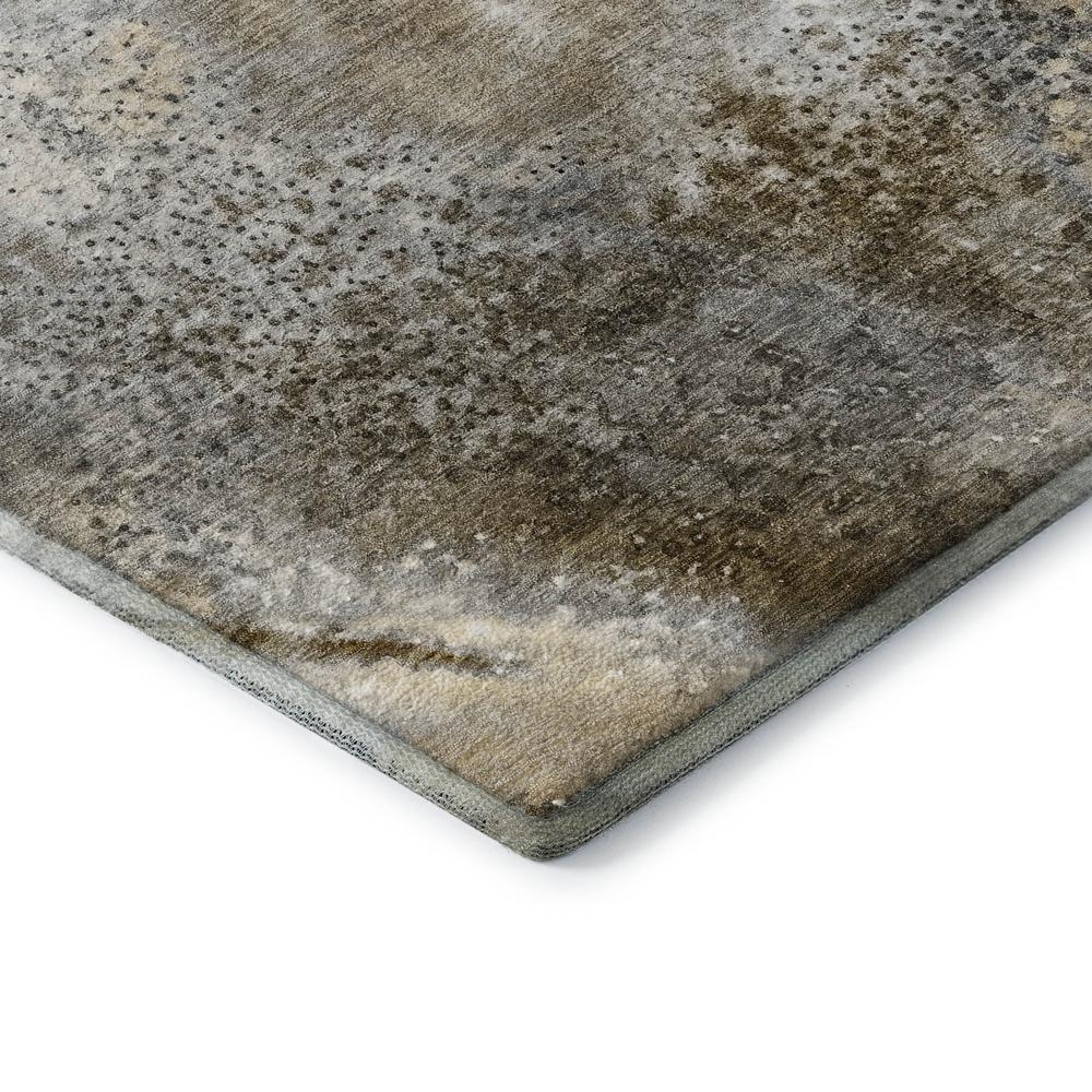 Luxury washable Odyssey OY5 taupe rug, 5x7.6 feet, with soft textured design by Start2Finish in a neutral taupe color.