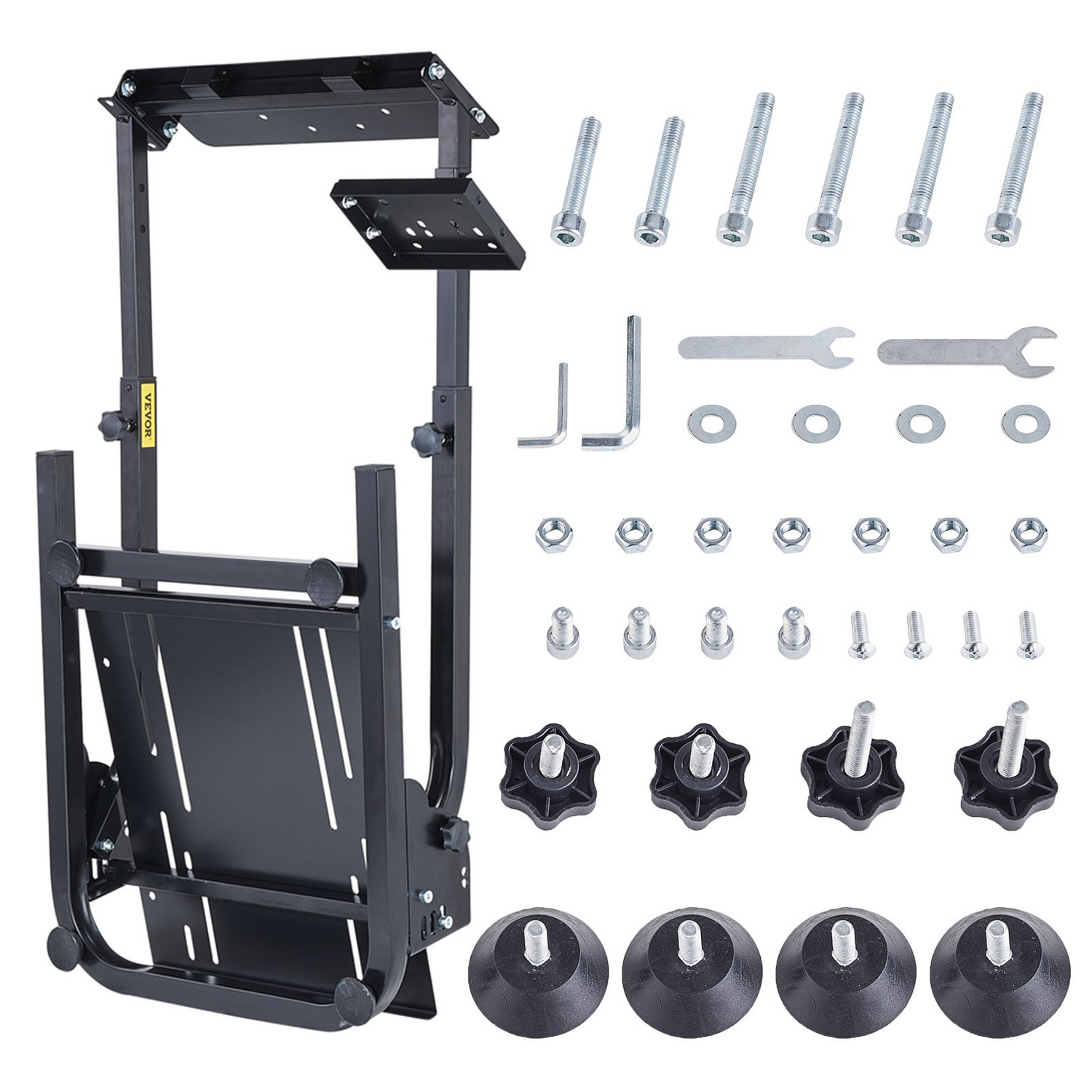 Start2Finish VEVOR G920 racing steering wheel stand with shifter mount for Logitech G27 G25 G29, wheel and pedals not included.