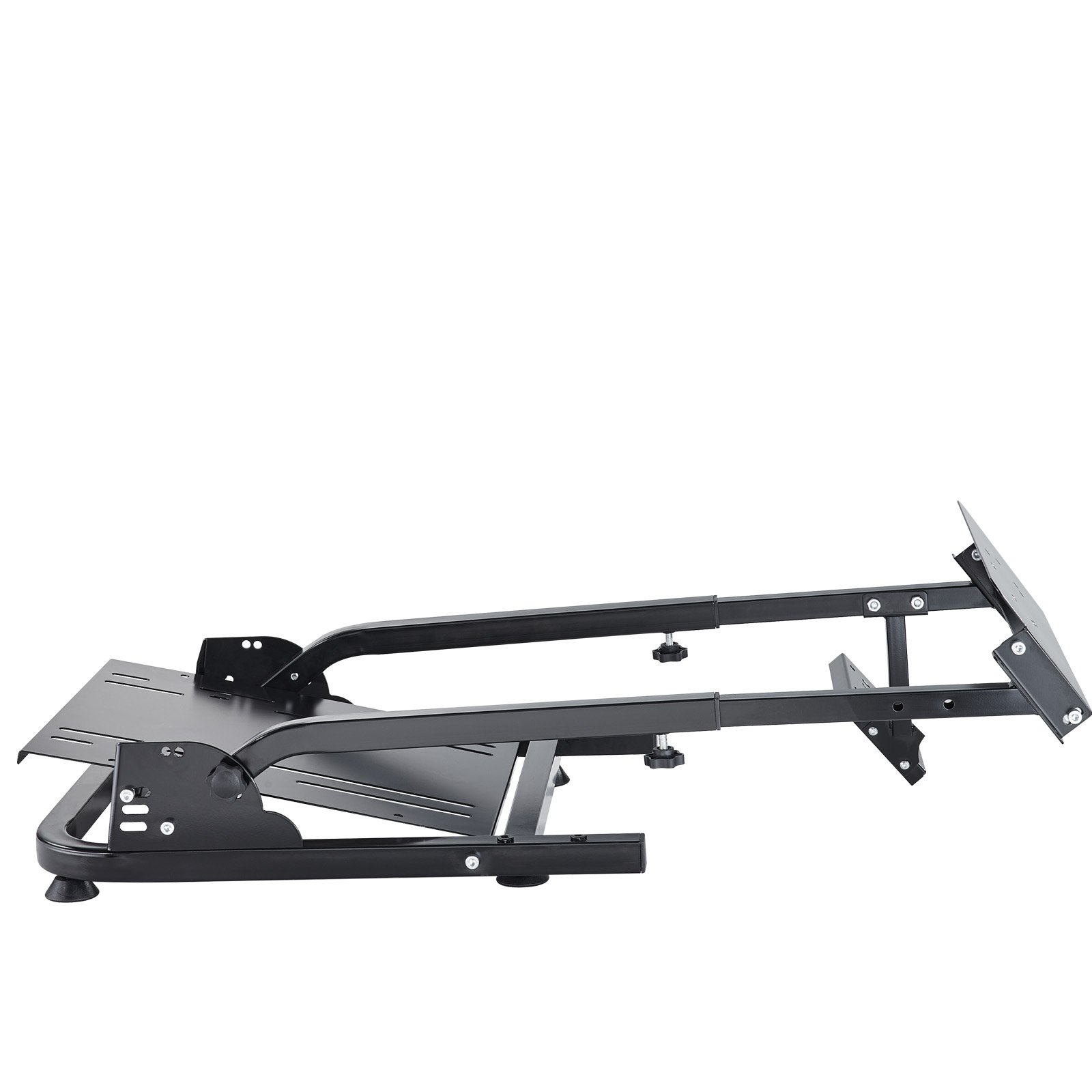 Start2Finish VEVOR G920 racing steering wheel stand with shifter mount for Logitech G27, G25, G29 gaming wheel and pedal setup.