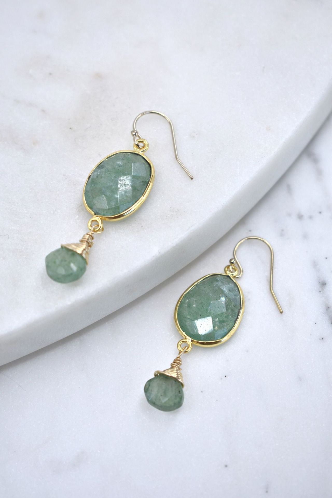 Victoria Ojai Earring in Strawberry Quartz by Start2Finish featuring a sparkling pink quartz gemstone and elegant jewelry design.
