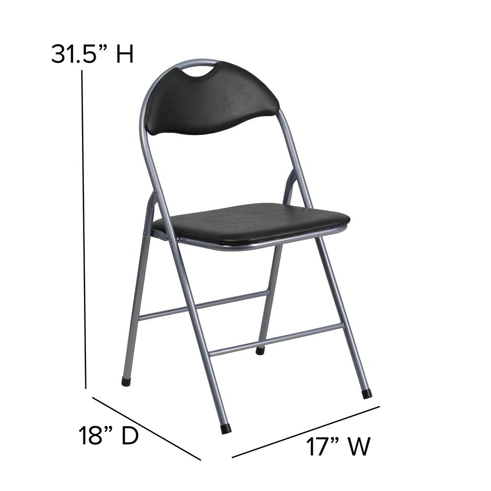 Set of 2 padded metal folding chairs by Start2Finish, featuring cushioned seats and sturdy metal frames for versatile furniture use.