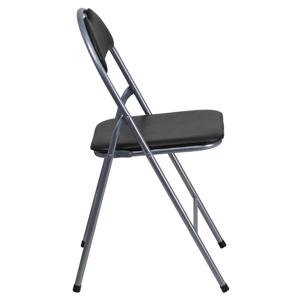 Set of 2 Start2Finish padded metal folding chairs, lightweight furniture with cushioned seats and sturdy frame, ideal for indoor or outdoor use.