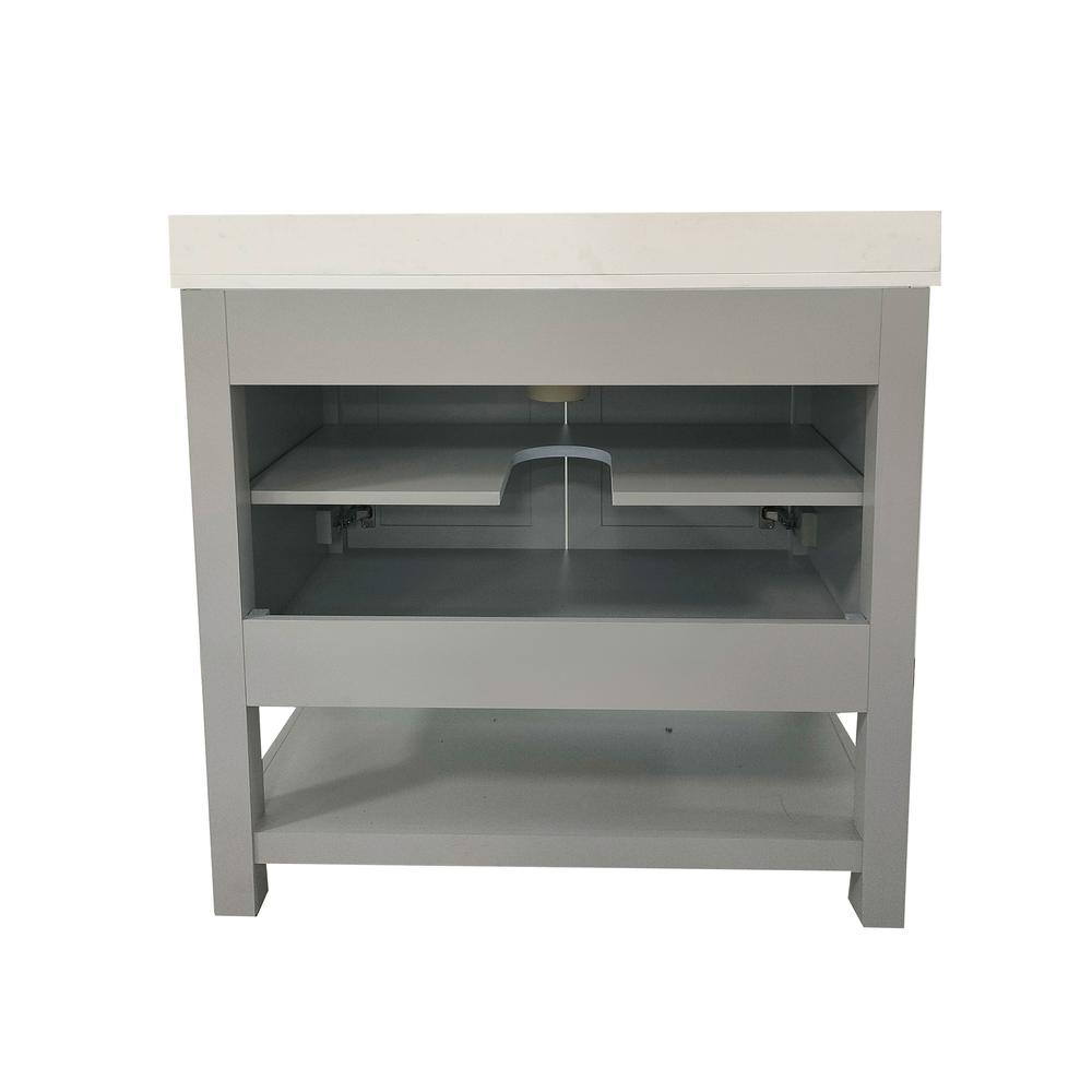 Contemporary 30-inch bathroom vanity with integrated sink from Start2Finish, featuring modern design and ample storage space.