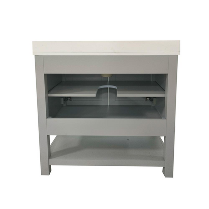 Contemporary 30-inch bathroom vanity with integrated sink from Start2Finish, featuring modern design and ample storage space.