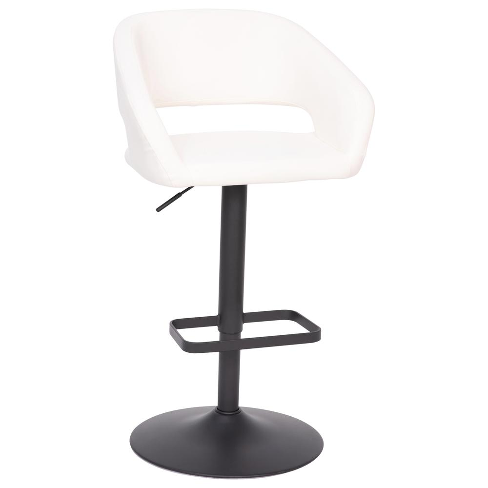 Contemporary adjustable swivel bar stool by Start2Finish with a sleek design, cushioned seat, and metal base for modern bar or kitchen use.