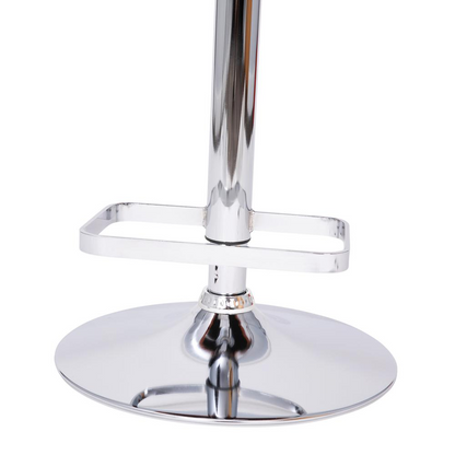 Contemporary adjustable swivel bar stool by Start2Finish with a cushioned seat, metal frame, and modern design.