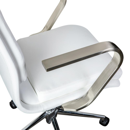 Modern elevated mid-back executive office chair by Start2Finish, featuring black upholstery and ergonomic design for comfort.