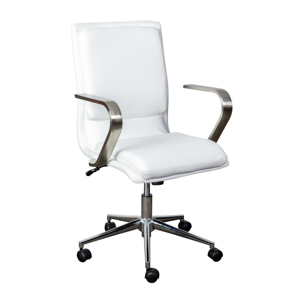 Modern elevated mid-back executive office chair by Start2Finish with cushioned seat and sleek black upholstery for professional workspaces.