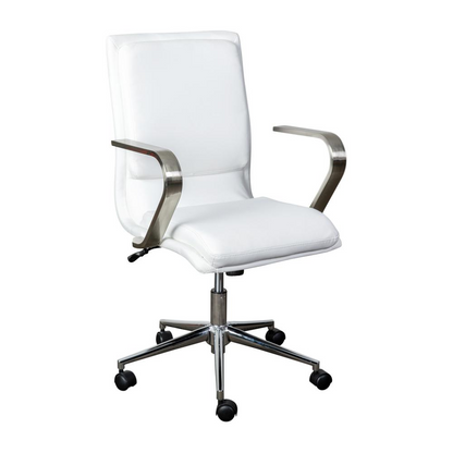 Modern elevated mid-back executive office chair by Start2Finish with cushioned seat and sleek black upholstery for professional workspaces.