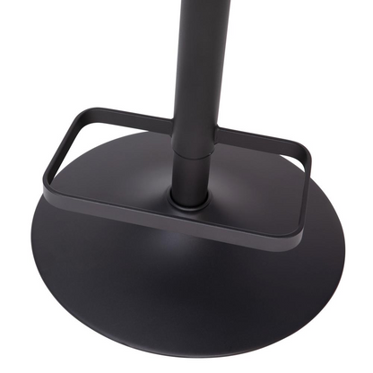 Contemporary adjustable swivel bar stool by Start2Finish with a cushioned seat, metal base, and modern design for kitchen or bar area.