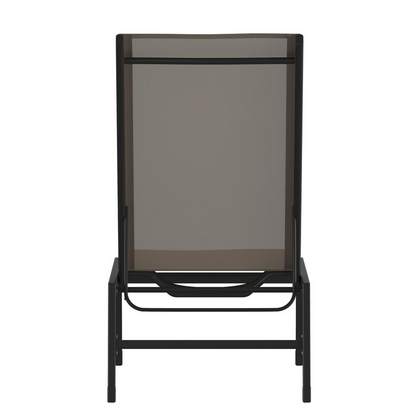 Modern outdoor chaise lounge chair by Start2Finish with a sleek design and comfortable cushion, perfect for outdoor relaxation.
