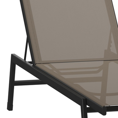 Modern outdoor chaise lounge chair by Start2Finish with cushioned seat and backrest, ideal for patio or garden relaxation.